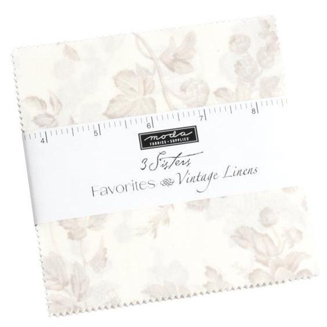 Moda Vintage Linens 100% Cotton Charm Pack 5"