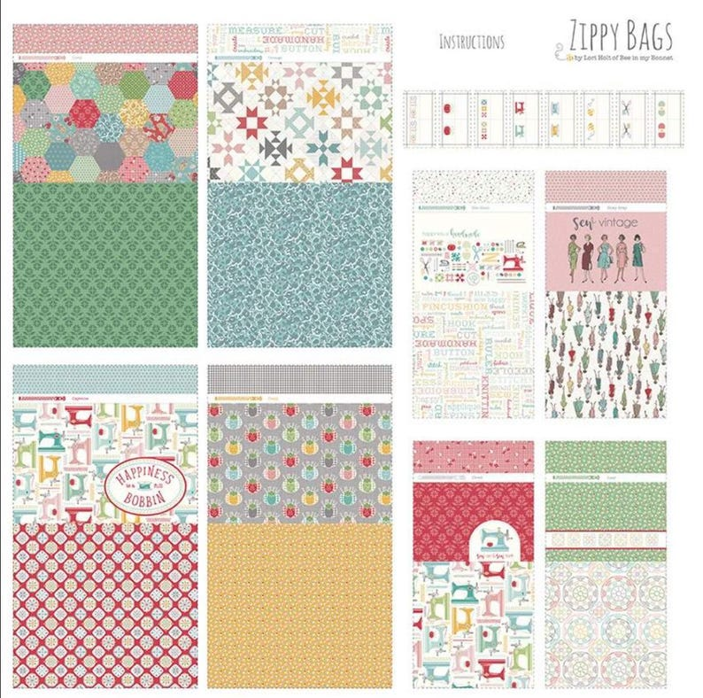 C01 My Happy Place Zippy Bags Panel 56" x 56" 100% cotton Twill Weave