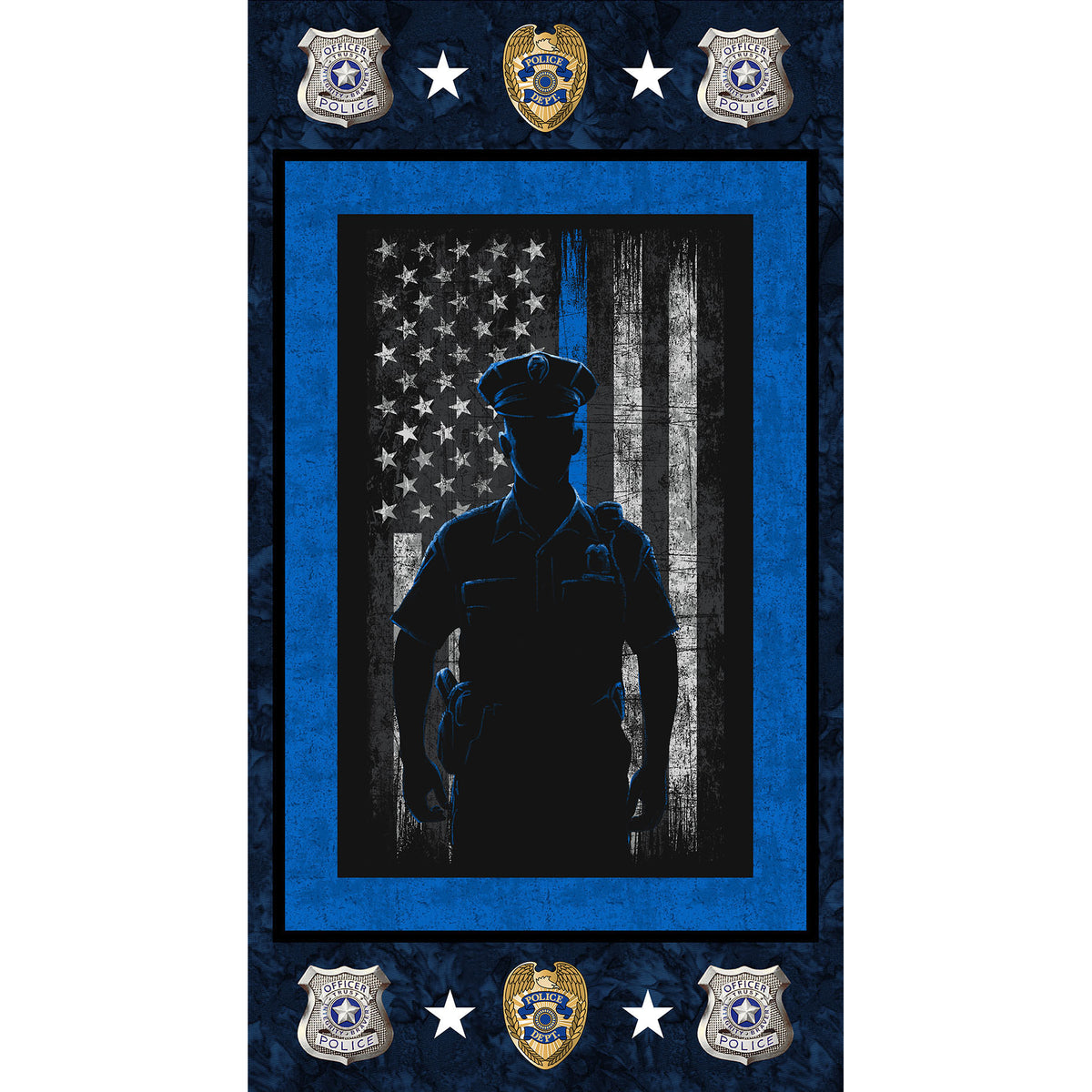 B10 Police/Flag Panel (24" X 44") 100% cotton
