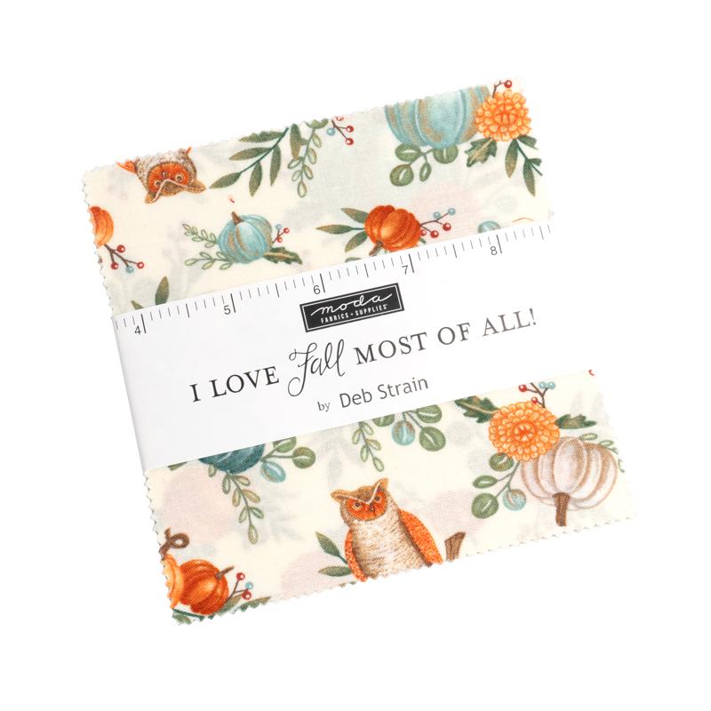 I Love Fall Most of All Charm Pack 100% Cotton