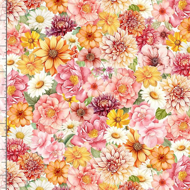 Timeless Treasures Floral, 100% Cotton 44/45"
