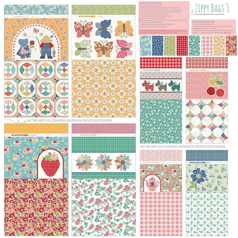 C02 Zippy Bags III Panel 56" x 56" 100% cotton Twill Weave