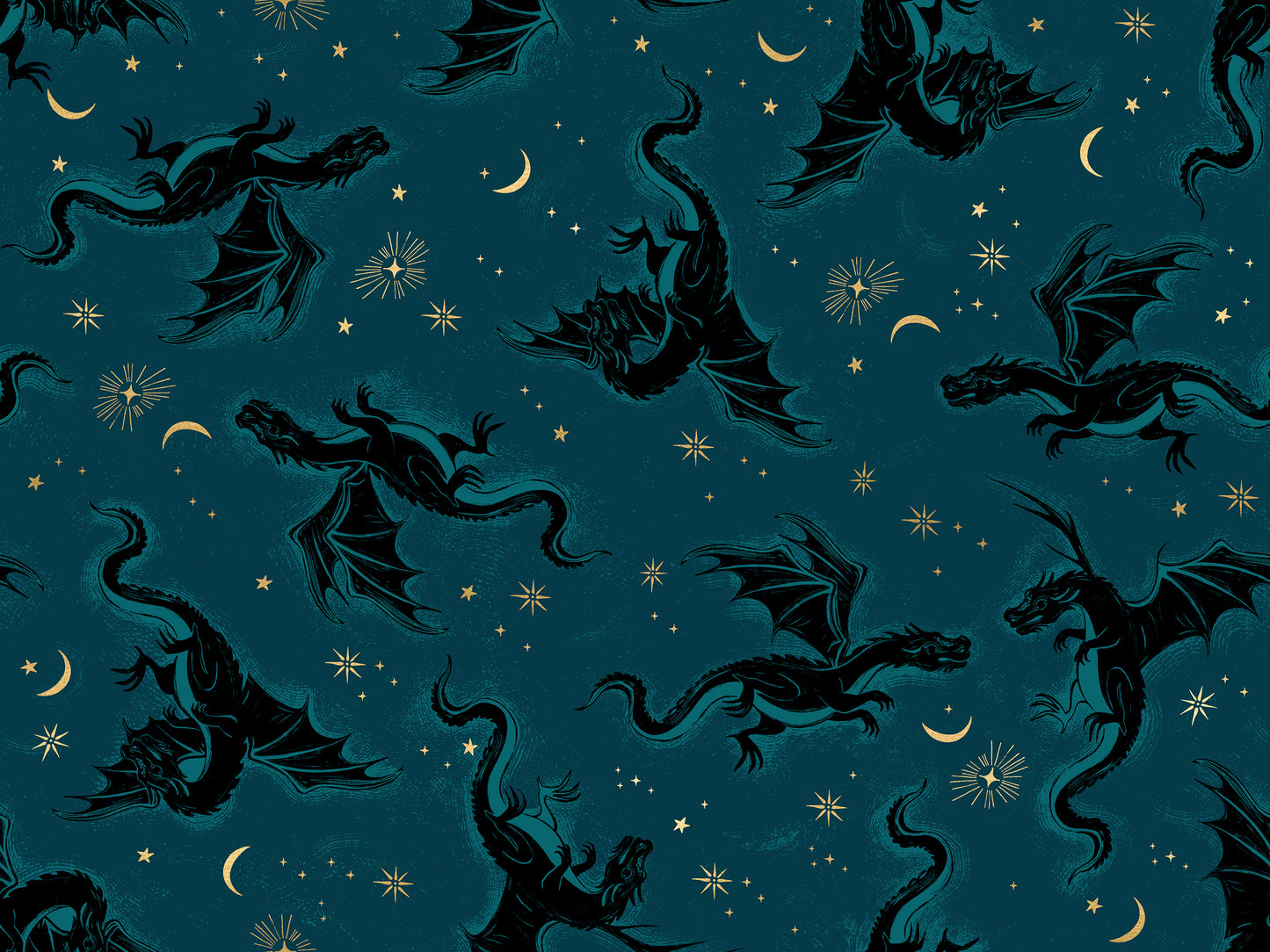 Fireglow- Dragons Galaxy 100% Cotton