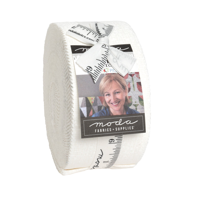 Dotty Thatched Jelly Roll Blitz White on White