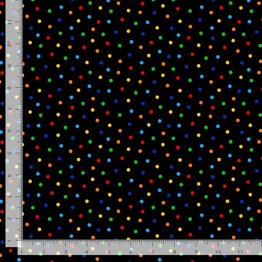 Timeless Treasures Polka Dot Rainbow 100% Cotton 44/45"