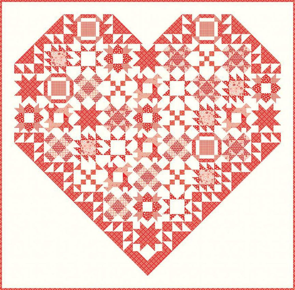 You & Me Endless Love Quilt Kit in Heart Shaped Box 59" x 58"