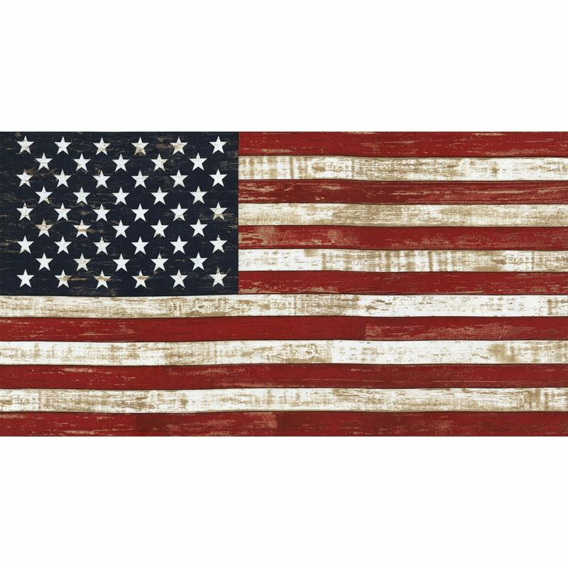 B02 American Flag Panel 100% Cotton 44/45" 24" panel