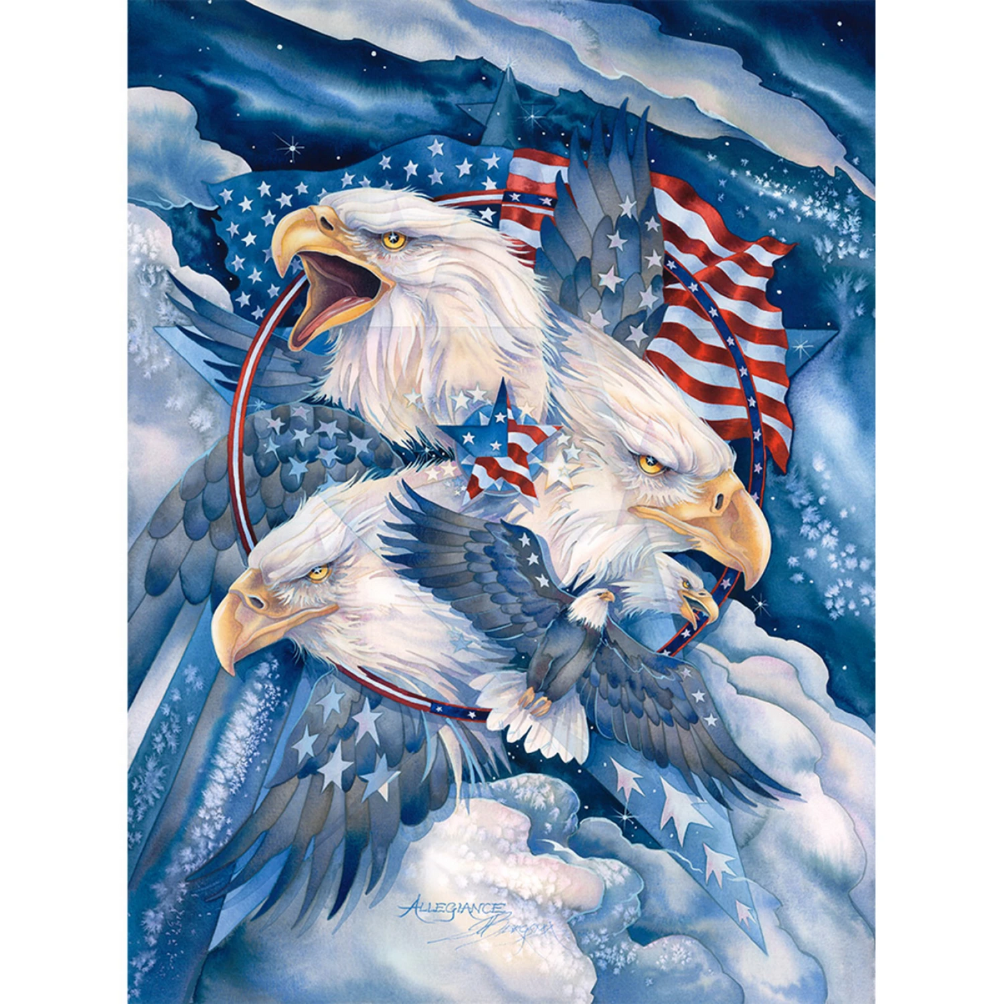 B09 Eagle Quilt Panel (36" X 44") 100% cotton