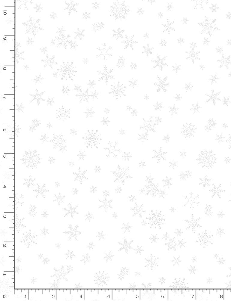 Timeless Treasures White on White- Snowflakes