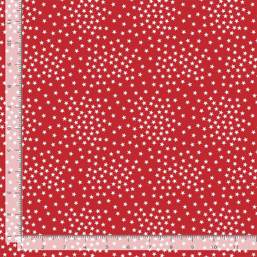 Timeless Treasures Red and White Stars 100% Cotton 44/45"