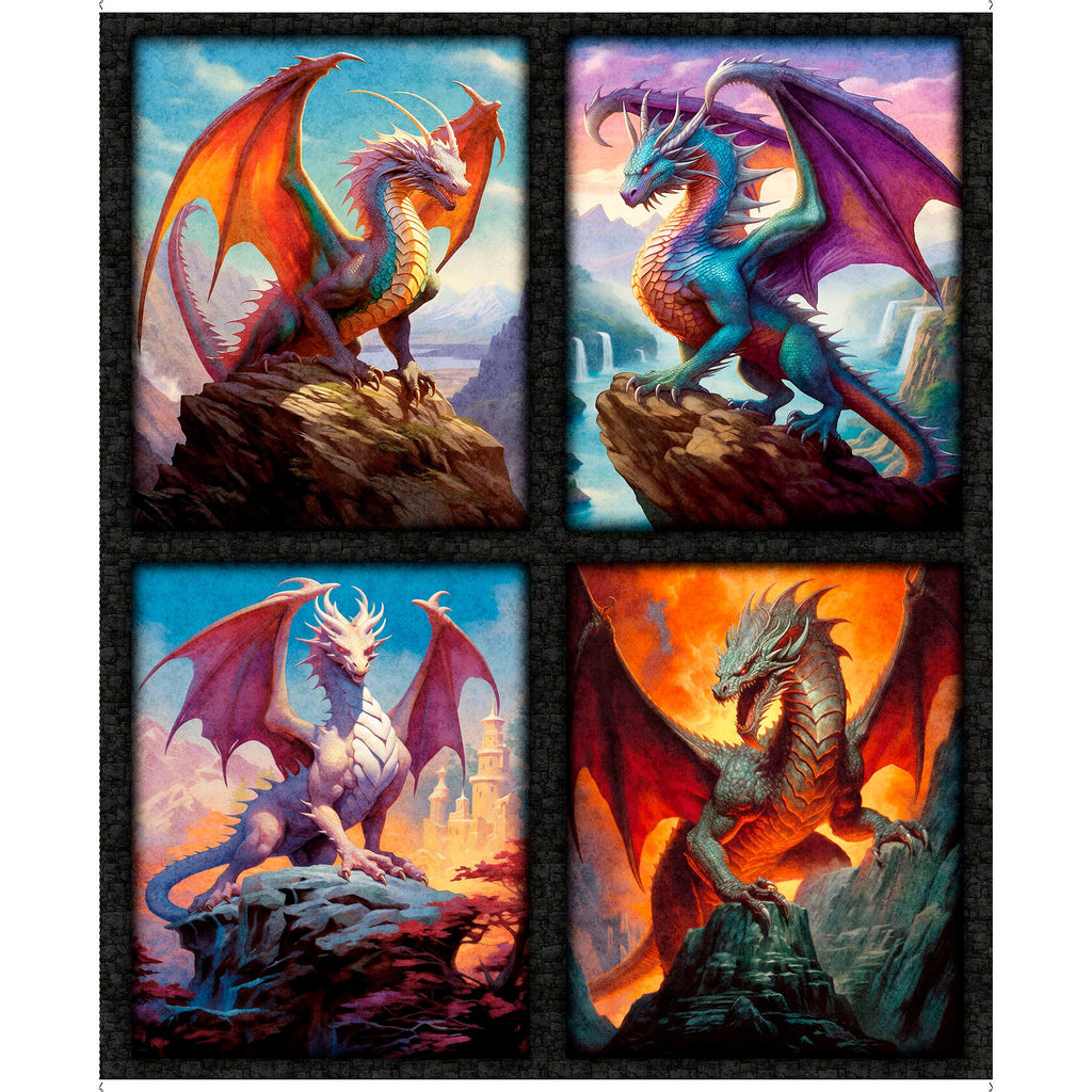 G00 Dragon's Song Dragon Patch Panel 100% Cotton