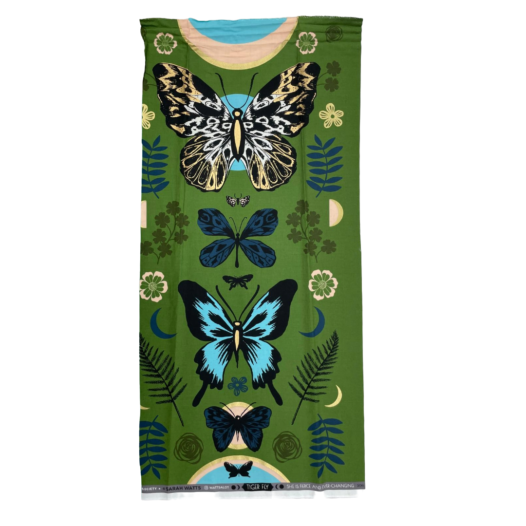 Ruby Star Tiger Fly Panel 100% cotton