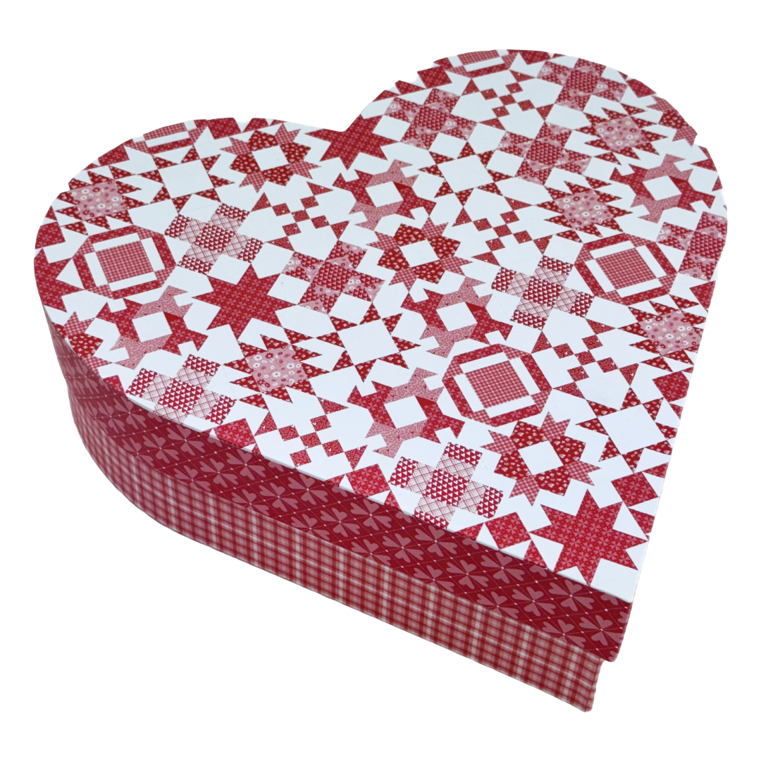 You & Me Endless Love Quilt Kit in Heart Shaped Box 59" x 58"