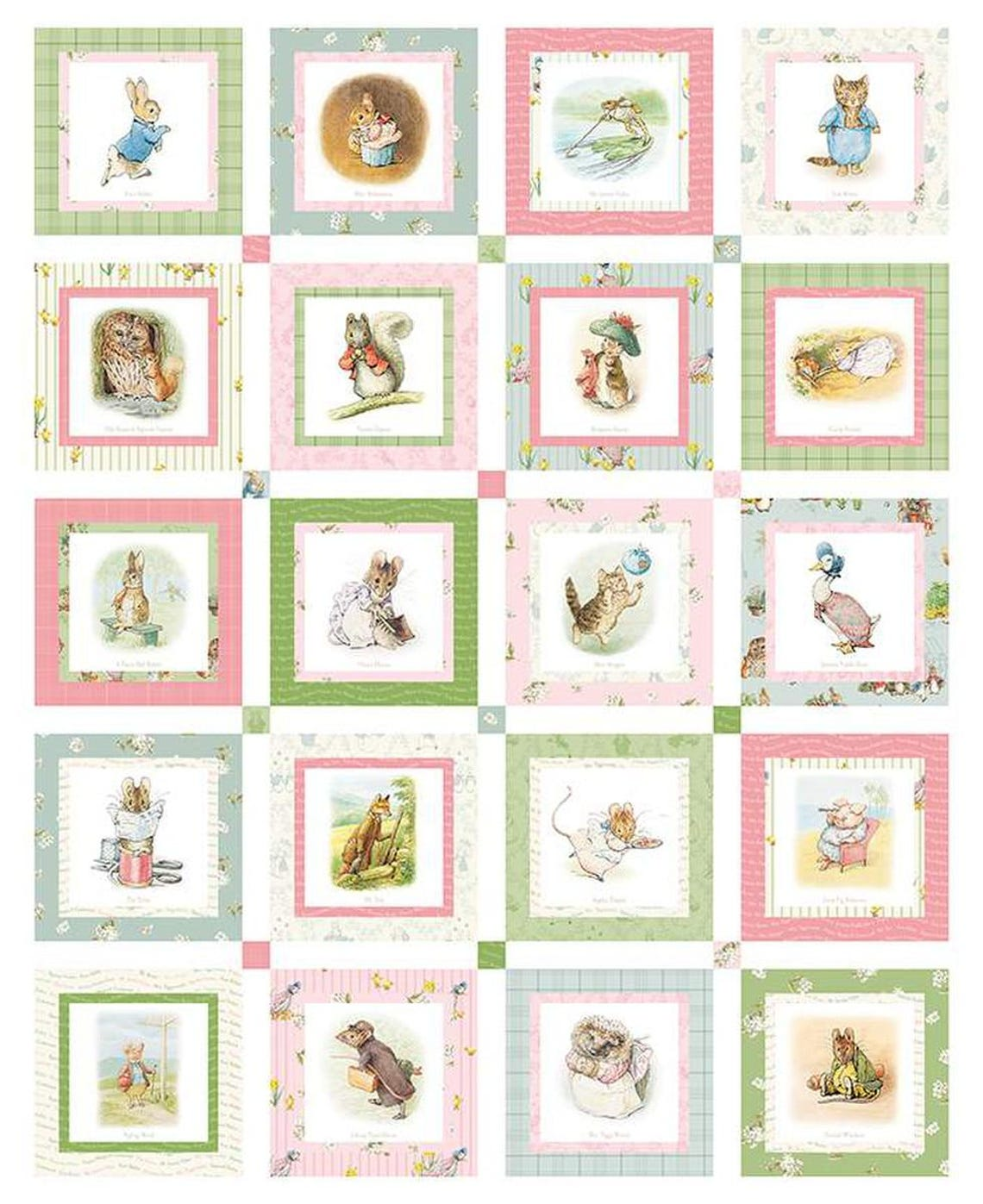 G00 Peter Rabbit and Friends Panel 43/44" 100% cotton