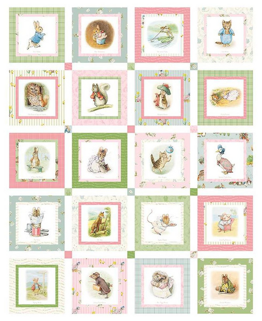 G00 Peter Rabbit and Friends Panel 43/44" 100% cotton