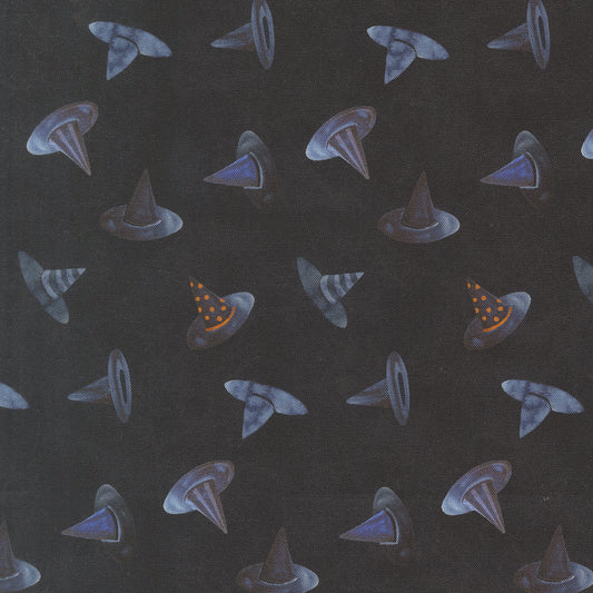 Coven Onyx with Witch Hats 100% Cotton