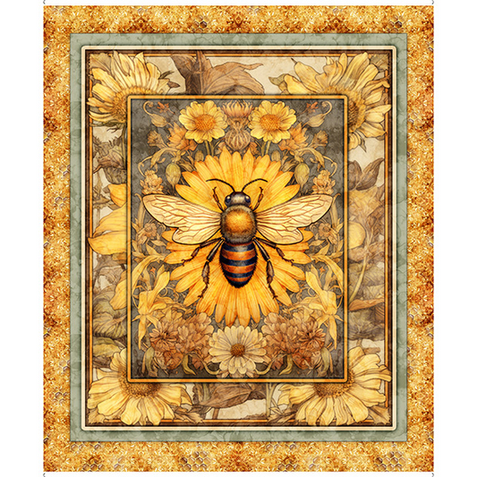 A01 Queen Bee  Panel 43/44" wide  100% Cotton