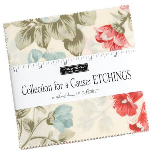 Moda Collection for a Cause: Etchings 100% Cotton Charm Pack 5"