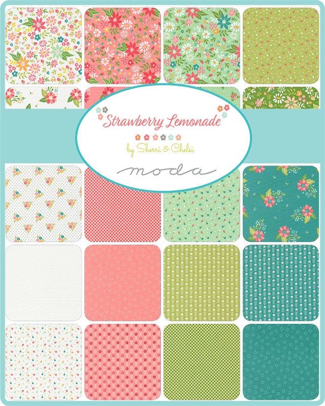 Moda Strawberry Lemonade 100% Cotton Charm Pack 5"