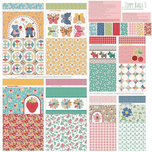 C02 Zippy Bags III Panel  56" x 56" 100% cotton Twill Weave