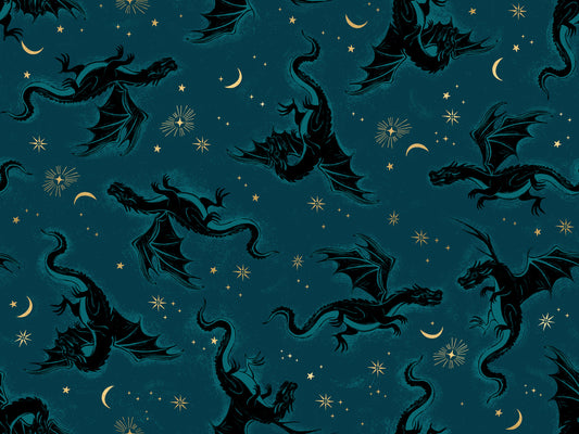 Fireglow- Dragons Galaxy 100% Cotton
