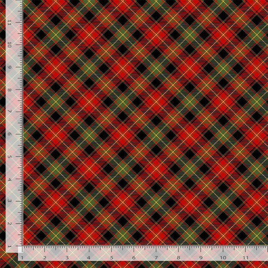 Tartan Plaid on Bias 100% Cotton