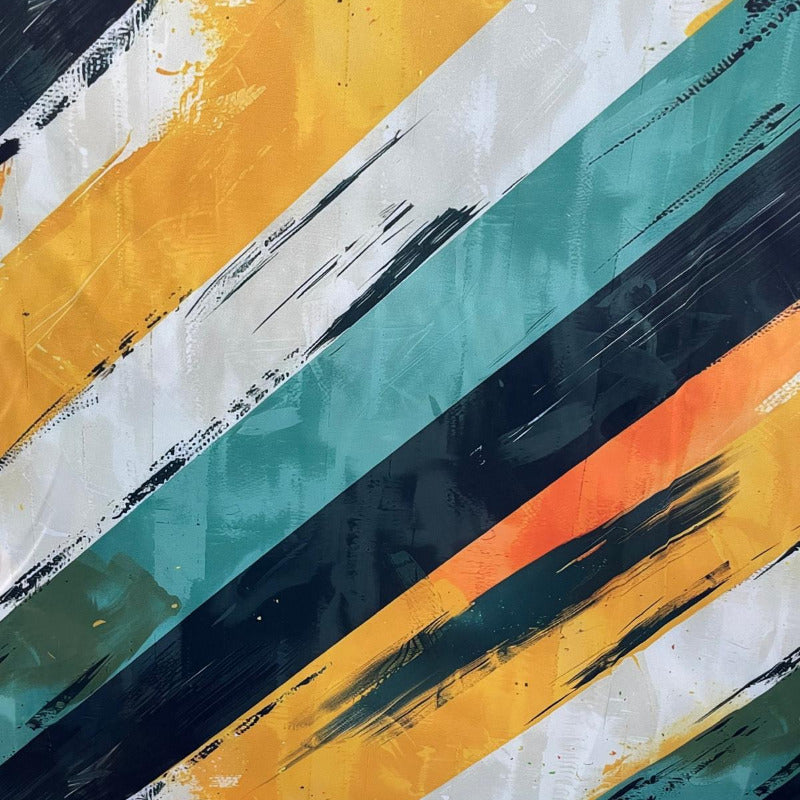 Twill Satin Abstract Streaks