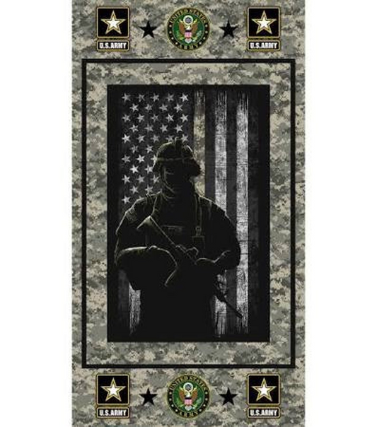 B01 Army Flag Panel  (24" X 44") 100% cotton