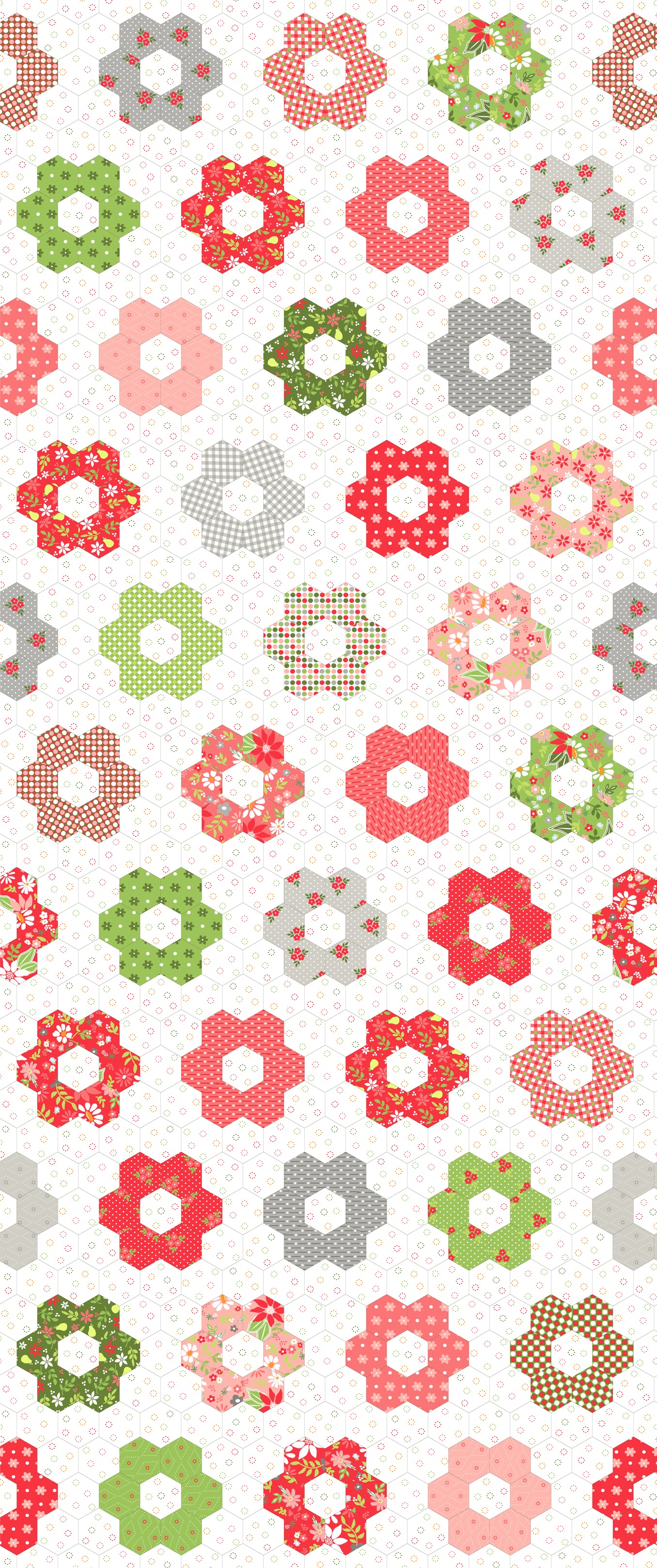 Poinsettia and Pear 60" 100% Cotton